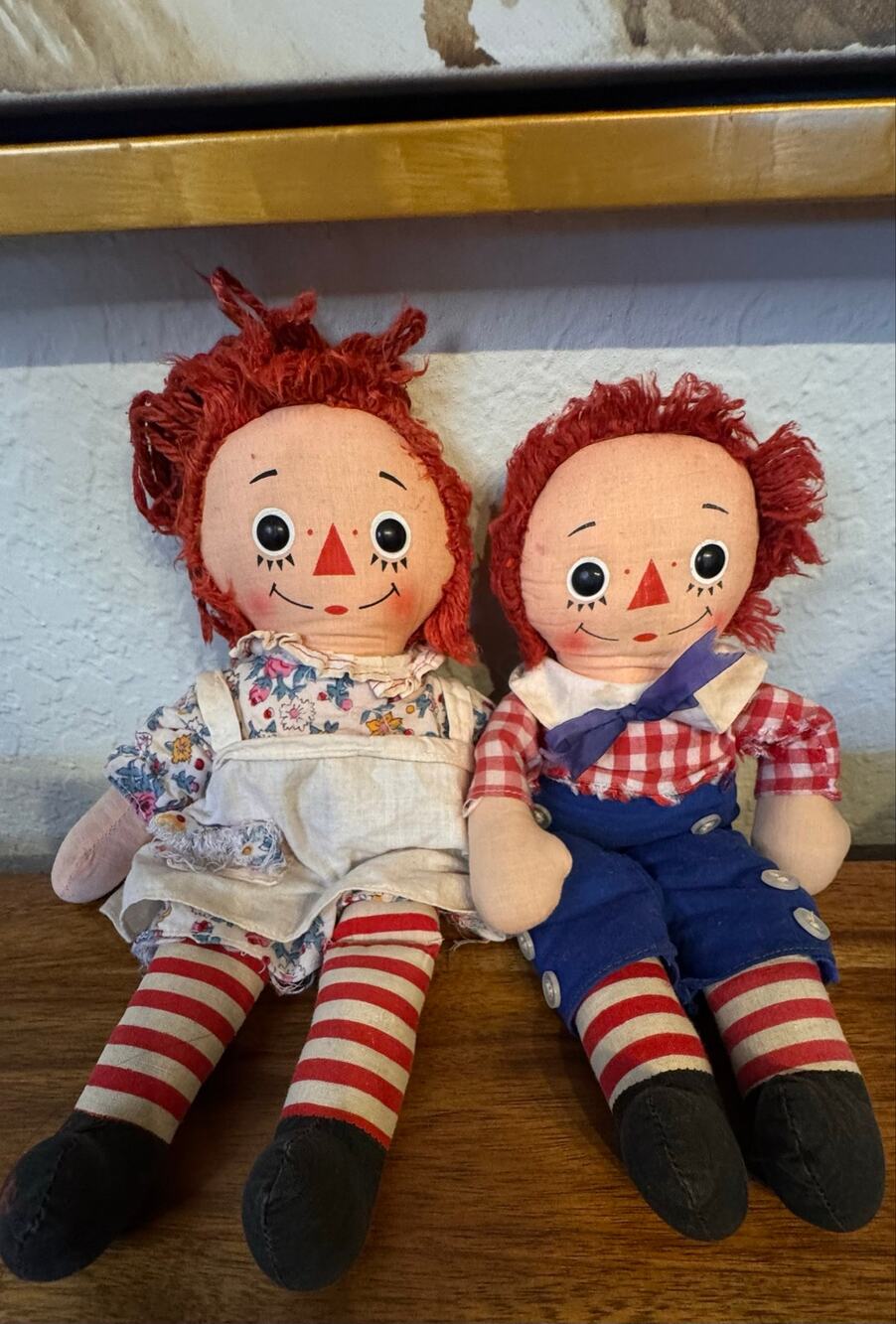Vintage 1970s Knickerbocker Raggedy Ann & Andy Dolls – Musical Pair